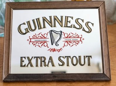 Vintage Guinness advertising mirror