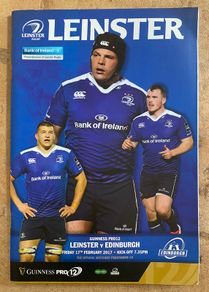 2017 Leinster v Edinburgh Rugby - Guinness PRO12 Programme