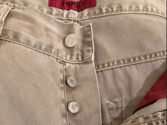 Hugo Boss , Waist 34L 32, Mens Beige Jeans