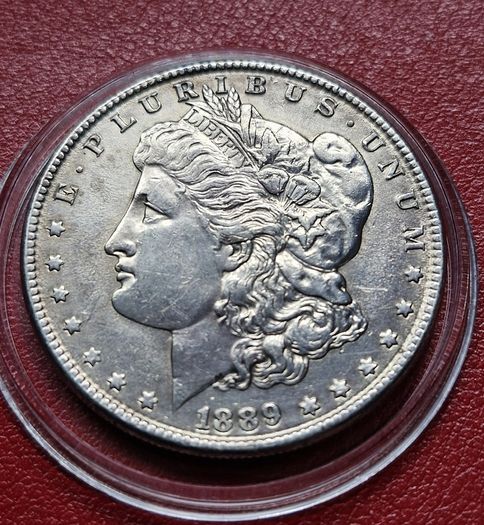 1889 Silver Morgan Toned 1 Dollar coin