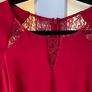 Coast dress, red with lace inset detail, Size 14, above-knee length, VGC Image 3