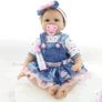 22inches Reborn Girls Baby Dolls Realistic Soft Silicone Newborn Doll Realistic Handmade Doll Children Babies Kids Toys Image 6