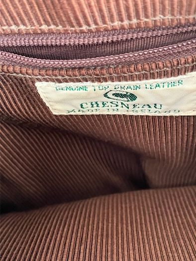 Vintage Chesneau Tan Leather Bucket Bag