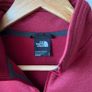 The North Face Cropped Quarter Zip Fleece Pullover Burgundy Black Small Image 3