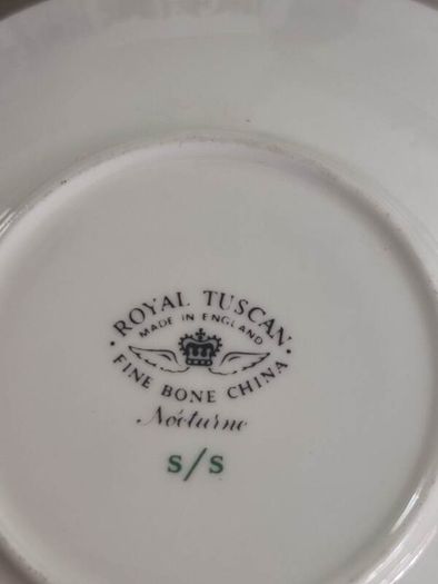 Vintage Retro 1970s Royal Tuscan Nocturne Pattern Set of 6  Cups , 6 Saucers , Cream Jug And Sugar Bowl.