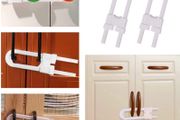 6 Pcs Sliding Cabinet Locks Reusable U-Shaped Child Cabinet Locks Easy to Use U Shaped Baby Safety Locks for Bathroom Storage Door Kitchen