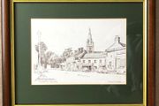 Fergus A Ryan Drawing of Malahide Main Street