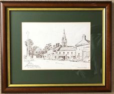 Fergus A Ryan Drawing of Malahide Main Street