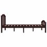 Bed Frame Dark Brown Solid Pinewood 120x200 cm Image 4
