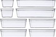 FREE P&amp;P 14 PCS Clear Plastic Drawer Organisers Tray for Makeup, Kitchen Utensils, Jewelries and Gadgets