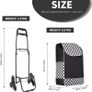 Folding Shopping Trolley Lightweight and Waterproof 2 in 1 Shopping Cart with 6 Large Noiseless Wheels Detachable Stair Climbing Cart for Groceries (FREE POSTAGE) Image 4