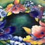 Rare Walter Moorcroft. Orchid Octagonal Footed Bowl. c.1950 Image 7