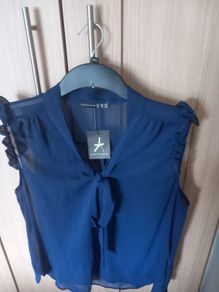 Ladies Navy Sleeveless Top