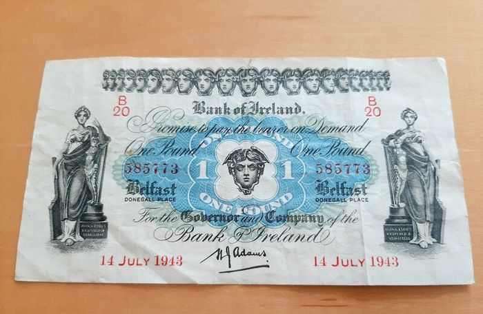 Bank of Ireland note 1943