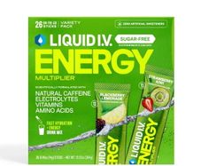 Liquid I.V. ENERGY Multiplier 26-Pack  Natural Caffeine + Electrolytes American Import