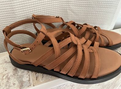 Forever Comfort Leather Gladiator Style Sandals