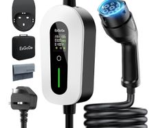EV Charger Cable Type 2 to 3 Pin Plug 32.81Ft/10M Electric Car Charger 3kW, [6/8/10/13A] Type 2 Charging Cable 3 Pin IP65 Advanced Protection Suitable for EVs & PHEVs
