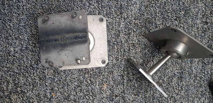 Stainless steel, anodized, ball joint swivel mount