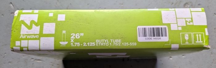 airwave mountain bike inner tube for  26 inch tyre