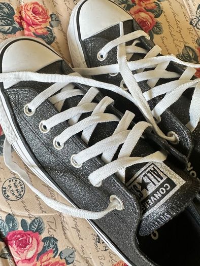 converse platform glitter
