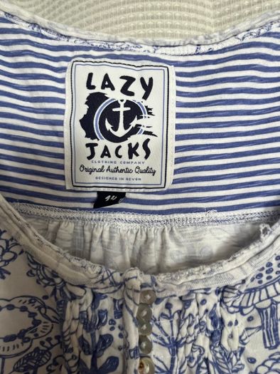 Lazy Jacks Long Line Top With Pockets