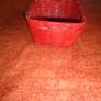 Red Square Wicker Basket for Sale Image 3