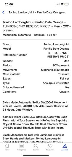Lamborghini watch