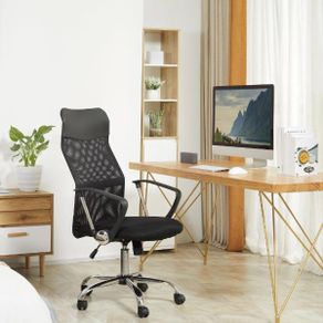 Office Chair Mesh Chair with Adjustable Height Black