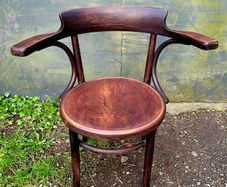 Antique "Fischel" bentwood desk chair