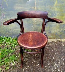 Antique "Fischel" bentwood desk chair