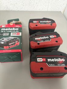 Metabo 5.5 ah Lihd battery x3 new