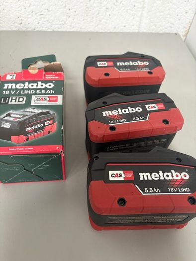 Metabo 5.5 ah Lihd battery x3 new