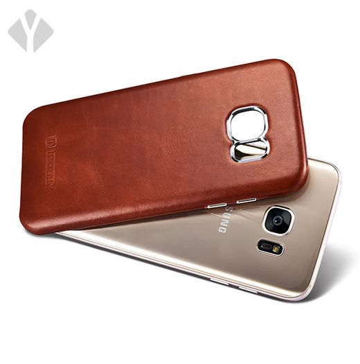 S7 Edge Vintage Leather Back Cover