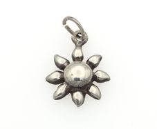 Vintage 925 Sterling Silver Sun Charm