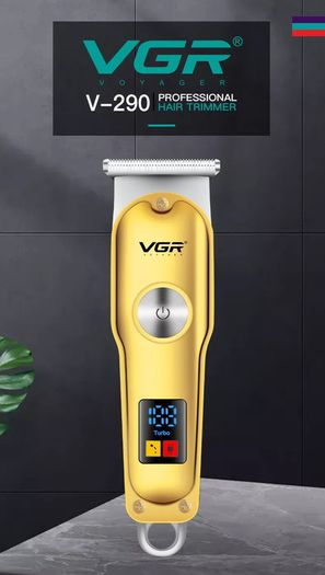VGR Hair Clipper Mini Hair Trimmer Professional Beard Trimmer Rechargeable Cordless Electric T-Blade Zero Cutting Machine V-290