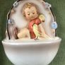 hummel goebel girl with bird holy water font Image 2