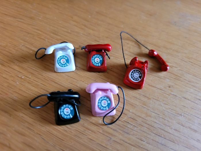 Accessories for Dolls house - miniature telephones
