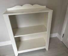 White/ cream ikea Bookcase with ticking backing