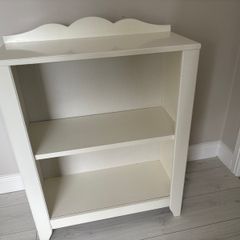 White/ cream ikea Bookcase with ticking backing