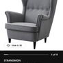 Armchair or armchairs , Ikea STRANDMON grey , wing chair , 120e Image 2