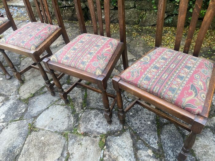 4 antique wooden chairs