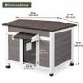 Outdoor Cat House Weatherproof Wooden Cat Shelter with Window and Openable Roof Image 4