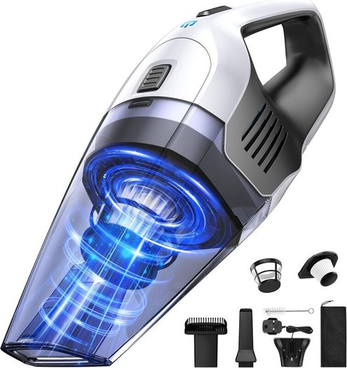 Vacuum Cleaner, Powerful Suction Portable Lightweight Hand Held Vacum Cordless with 25-30Mins Long Runtime Rechargeable Battery Quick Charge for Home Car Carpet Stairs Pet Hair Cleaning