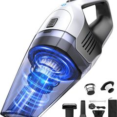 Vacuum Cleaner, Powerful Suction Portable Lightweight Hand Held Vacum Cordless with 25-30Mins Long Runtime Rechargeable Battery Quick Charge for Home Car Carpet Stairs Pet Hair Cleaning