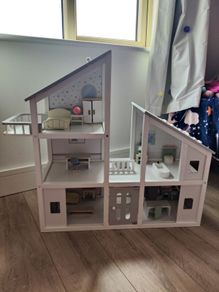 Wooden Dolls house and furniture