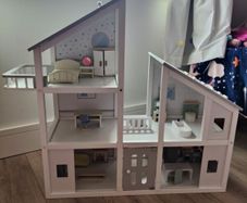 Wooden Dolls house and furniture