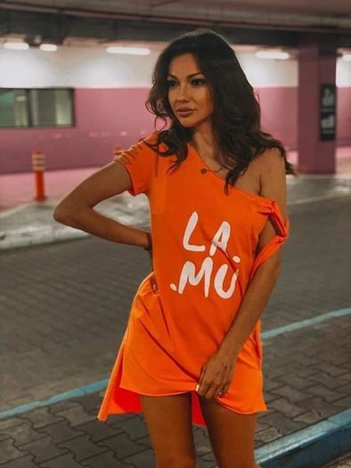 Dress white orange, ,  High Quality Clothes from Hola Boutique