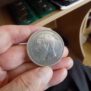 Belgium 1873.5 Francs.90% Silver Crown.Leopold 11.