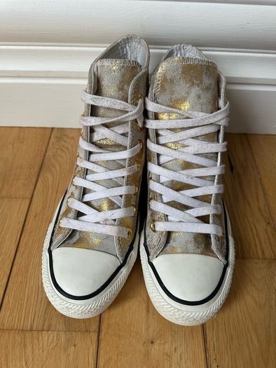 Gold Converse Boots