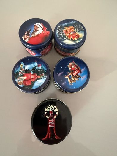 Vintage Coca Cola holiday candles 4 Christmas 1 Halloween
